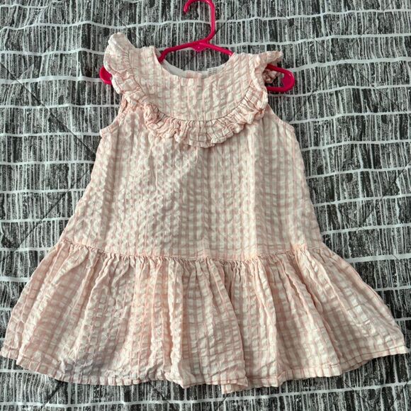 H&M PINK COTTON DRESS SIZE 2T - Picture 1 of 3